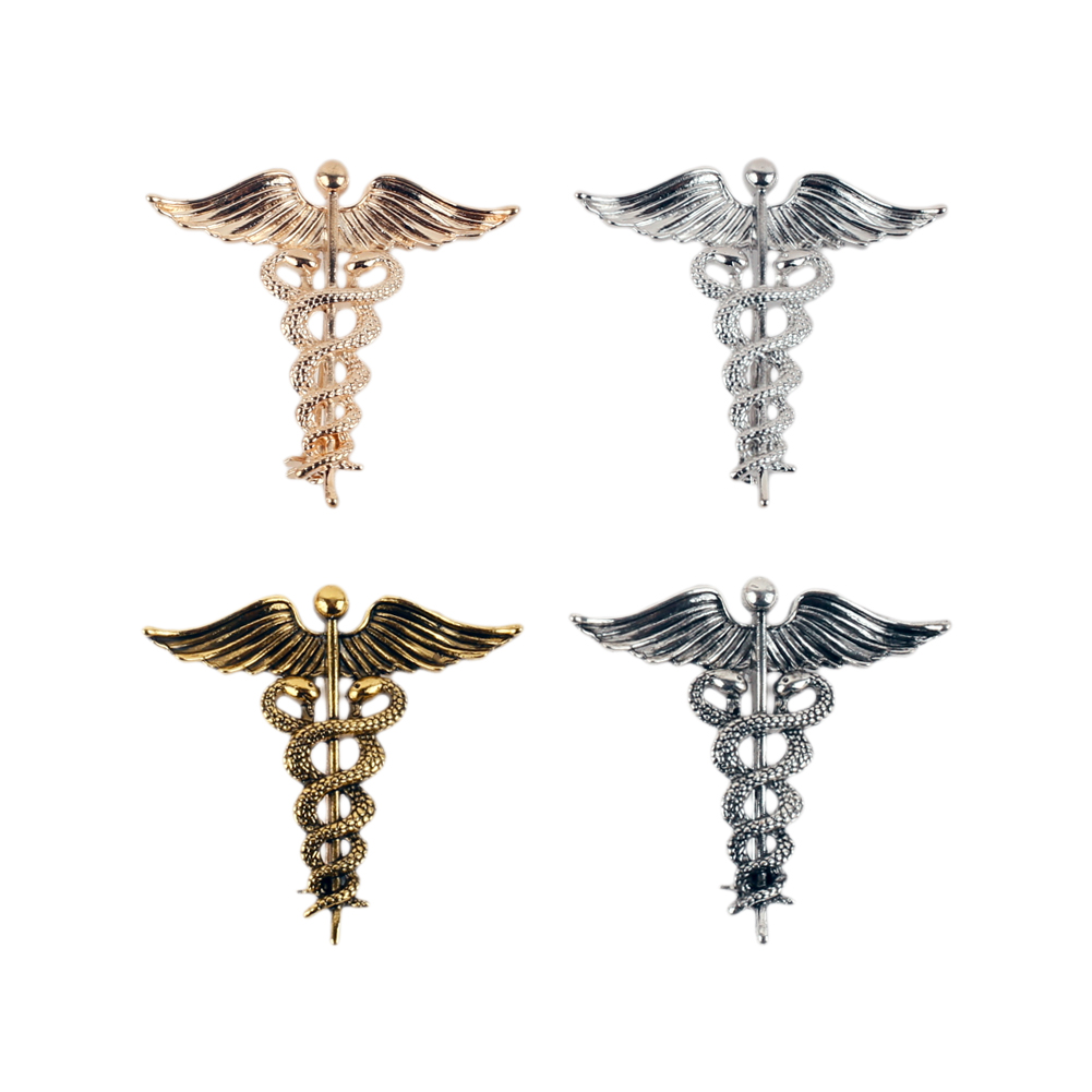 Medical Wellness & Spa Werona - Medical Caduceus Brooch Snake Stick Wings